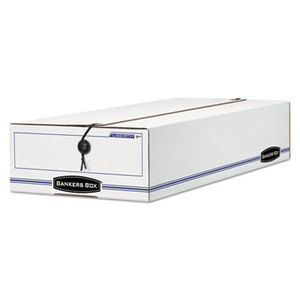 LIBERTY Basic Storage Box, Check/Voucher, 9 x 14-1/4 x 4, White/Blue, 12/Carton by FELLOWES MFG. CO.