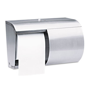 Coreless Double Roll Tissue Dispenser, 7 1/10 x 10 1/10 x 6 2/5, Stainless Steel by KIMBERLY CLARK
