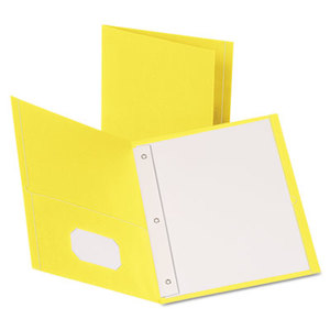 ESSELTE CORPORATION 57709 Twin-Pocket Folders with 3 Fasteners, Letter, 1/2" Capacity, Yellow, 25/Box by ESSELTE PENDAFLEX CORP.