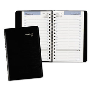 AT-A-GLANCE G100-00 Daily Appointment Book, 4 7/8 x 8, Black, 2016 by AT-A-GLANCE