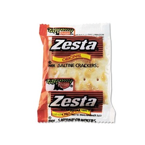 Zesta Saltine Crackers, 2 Crackers/Pack, 300 Packs/Carton by KEEBLER COMPANY
