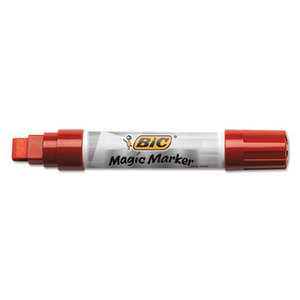 BIC MWXP11-RD Magic Marker Brand Window Markers, Jumbo Chisel, Red by BIC CORP.