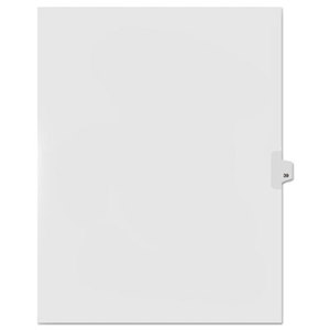 Kleer-Fax, Inc 91039 90000 Series Legal Exhibit Index Dividers, Side Tab, Printed "39", 25/Pack by KLEER-FAX