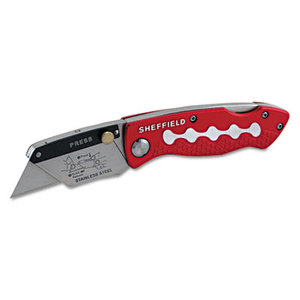 Sheffield Lockback Knife, 1 Utility Blade, Red by GREAT NECK SAW MFG.