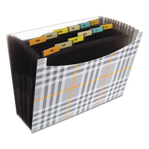 C-Line Products, Inc 48212 13-Pocket Expanding File, 9" Exp, Letter, Plaid by C-LINE PRODUCTS, INC