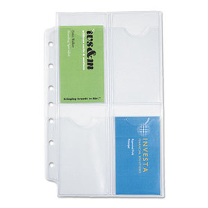 Business Card Holders for Looseleaf Planners, 5 1/2 x 8 1/2, 5/Pack by DAYTIMER'S INC.