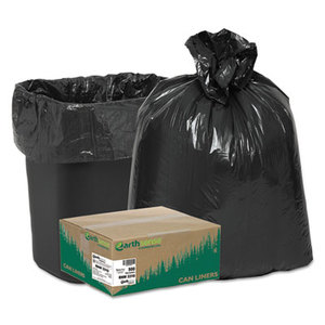 WEBSTER INDUSTRIES RNW3310 Recycled Can Liners, 16gal, .85 Mil, 24 x 33, Black, 500/Carton by WEBSTER INDUSTRIES