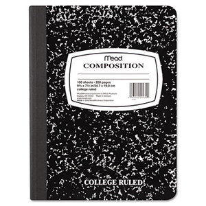 Square Deal Composition Book, College Rule, 9 3/4 x 7 1/2, White, 100 Sheets by MEAD PRODUCTS