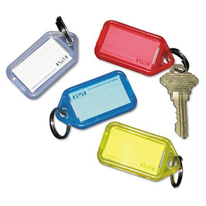 Extra Color-Coded Key Tags for Key Tag Rack, 1 1/8 x 2 1/4, Assorted, 4/Pack by PM COMPANY