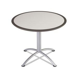 ICEBERG ENTERPRISES, LLC 69815 iLand Table, Dura Edge, Round Seated Style, 36 dia x 29h, Gray/Silver by ICEBERG ENTERPRISES
