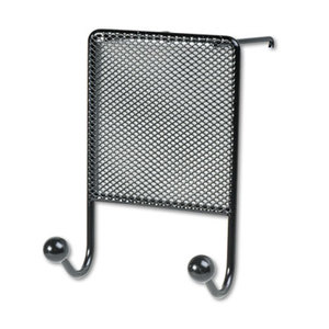 Mesh Partition Additions Double-Garment Hook, 4 1/2 x 6, Black by FELLOWES MFG. CO.