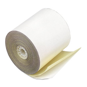 PM Company, LLC 9225 Paper Rolls, Credit Verification, 2 1/4" x 70 ft, White/Canary, 50/Carton by PM COMPANY