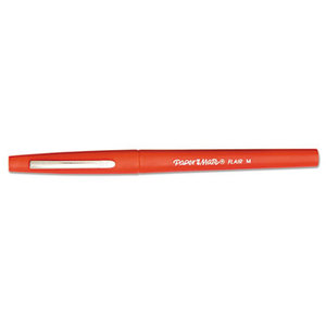 Point Guard Flair Porous Point Stick Pen, Red Ink, Medium, Dozen by SANFORD