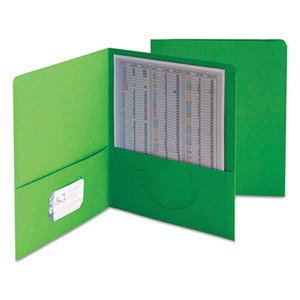 SMEAD MANUFACTURING COMPANY 87855 Two-Pocket Folder, Textured Heavyweight Paper, Green, 25/Box by SMEAD MANUFACTURING CO.