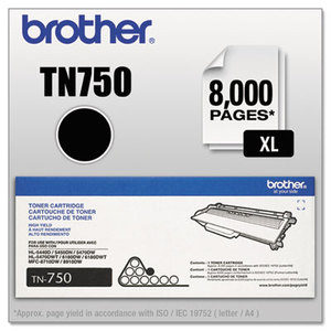 Brother Industries, Ltd BRT-TN750 TN750 (TN-750) High-Yield Toner, 8000 Page-Yield, Black by BROTHER INTL. CORP.