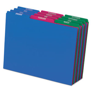 Cardinal Brands, Inc 40144 Top Tab File Guides, Monthly/Jan-Dec, 1/3 Tab, Polypropylene, Letter, 12/Set by ESSELTE PENDAFLEX CORP.