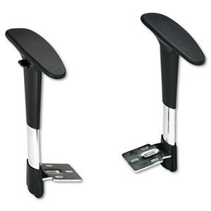 Adjustable T-Pad Arms for Metro Series Extended-Height Chairs, Black/Chrome by SAFCO PRODUCTS