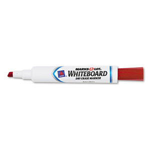 Avery 24407 Desk Style Dry Erase Marker, Chisel Tip, Red, Dozen by AVERY-DENNISON