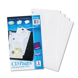 Two-Sided CD Organizer Sheets for Three-Ring Binder, 5/Pack by AVERY-DENNISON