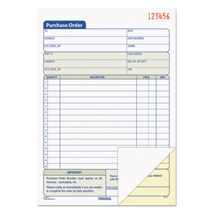 Tops Products 46140 Purchase Order Book, 5-9/16 x 7-15/16, 2-Part Carbonless, 50 Sets/Book by TOPS BUSINESS FORMS