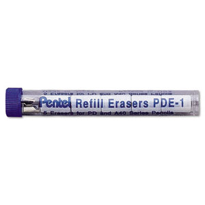 Eraser Refills, PDE1, 5/Tube by PENTEL OF AMERICA