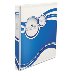 Avery 7771118607 Designer View Binder w/Slant Rings, 2" Cap, White/Blue Circle by AVERY-DENNISON