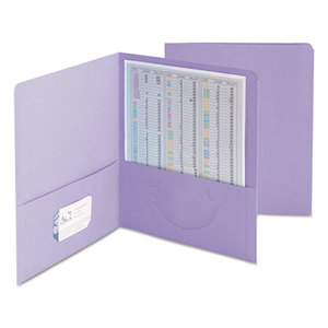 SMEAD MANUFACTURING COMPANY 87865 Two-Pocket Folder, Textured Heavyweight Paper, Lavender, 25/Box by SMEAD MANUFACTURING CO.