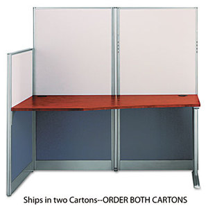 Bush Industries, Inc WC36492A1-03 Straight Workstation (Box 1 of 2) Office-in-an-Hour, Hansen Cherry by BUSH INDUSTRIES