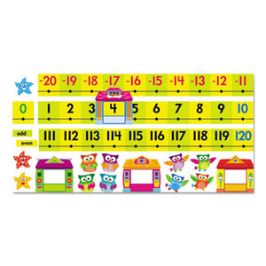 TREND ENTERPRISES, INC. T8299 Bulletin Board Set, Number Line, Owl-Stars, 40 ft, 49 Pieces/Kit by TREND ENTERPRISES, INC.