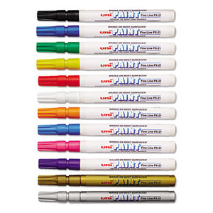 Sanford, L.P. 63721 uni-Paint Markers, Fine Point, Assorted, 12/Set by SANFORD