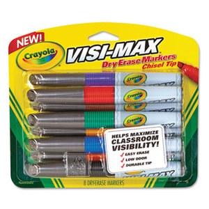 BINNEY & SMITH / CRAYOLA 988900 Dry Erase Marker, Chisel Tip, Assorted Colors, 8/Set by BINNEY & SMITH / CRAYOLA