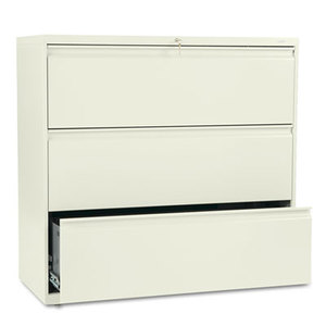 HON COMPANY 893LL 800 Series Three-Drawer Lateral File, 42w x 19-1/4d x 40-7/8h, Putty by HON COMPANY