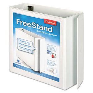 Cardinal Brands, Inc 43140CB FreeStand Easy Open Locking Slant-D Ring Binder, 4" Cap, 11 x 8 1/2, White by CARDINAL BRANDS INC.