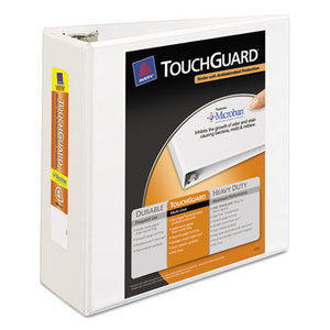 Avery 17145 Touchguard Antimicrobial View Binder w/Slant Rings, 4" Cap, White by AVERY-DENNISON