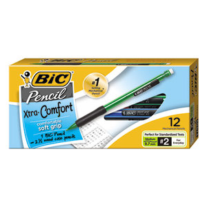 BIC MPG11 BLK Mechanical Pencil Xtra Comfort, 0.7mm, Assorted, Dozen by BIC CORP.