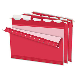 Cardinal Brands, Inc 42623 Colored Reinforced Hanging Folders, 1/5 Tab, Letter, Red, 25/Box by ESSELTE PENDAFLEX CORP.