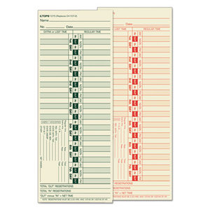 Tops Products 1275 Time Card for Lathem, Bi-Weekly, Two-Sided, 3 1/2 x 9, 500/Box by TOPS BUSINESS FORMS