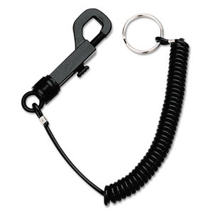 MMF INDUSTRIES 201460004 Snap Hook Security Clip with 3 ft. Cord, Plastic, Black by MMF INDUSTRIES