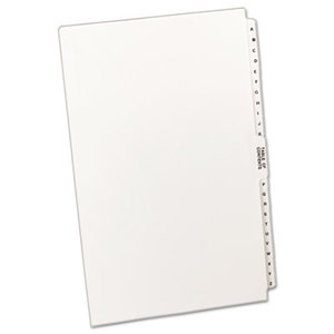 Avery 11375 Avery-Style Legal Side Tab Divider, Title: A-Z, 14 x 8 1/2, White, 1 Set by AVERY-DENNISON