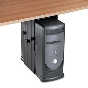 Under Desk CPU Holder, 17w x 12d x 11h, Black by FELLOWES MFG. CO.