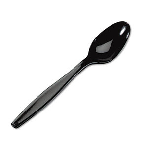 DIXIE FOOD SERVICE TH517 Plastic Cutlery, Heavyweight Teaspoons, Black, 1000/Carton by DIXIE FOOD SERVICE