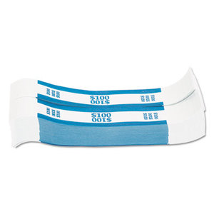 Currency Straps, Blue, $100 in Dollar Bills, 1000 Bands/Pack by MMF INDUSTRIES