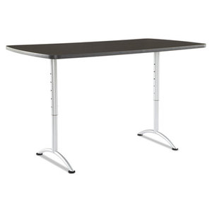 ICEBERG ENTERPRISES, LLC 69325 ARC Sit-to-Stand Tables, Rectangular Top, 36w x 72d x 42h, Gray Walnut/Silver by ICEBERG ENTERPRISES