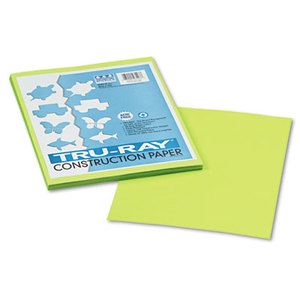 PACON CORPORATION 103423 Tru-Ray Construction Paper, 76 lbs., 9 x 12, Brilliant Lime, 50 Sheets/Pack by PACON CORPORATION