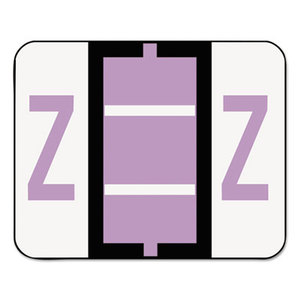 SMEAD MANUFACTURING COMPANY 67096 A-Z Color-Coded Bar-Style End Tab Labels, Letter Z, Lavender, 500/Roll by SMEAD MANUFACTURING CO.