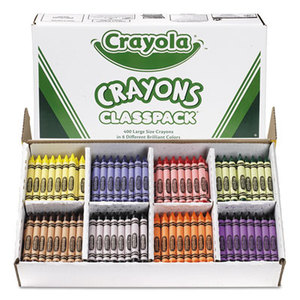 BINNEY & SMITH / CRAYOLA 528038 Classpack Large Size Crayons, 50 Each of 8 Colors, 400/Box by BINNEY & SMITH / CRAYOLA