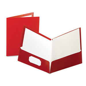 ESSELTE CORPORATION 51718 High Gloss Laminated Paperboard Folder, 100-Sheet Capacity, Crimson, 25/Box by ESSELTE PENDAFLEX CORP.