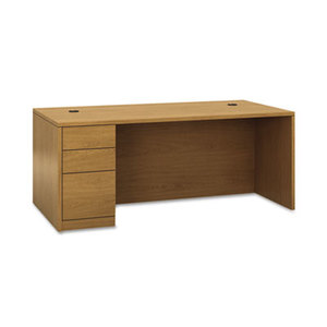 HON COMPANY 105896LCC 10500 Series "L" Single Ped Desk, Left Full-Height Ped, 72 x 36, Harvest by HON COMPANY