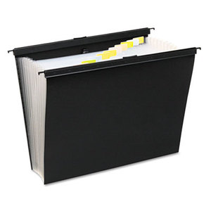 ACCO Brands Corporation W68205 Slidebar File with Expanding 13 Pockets, Poly, Letter, Black by WILSON JONES CO.