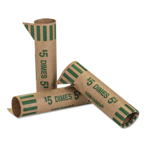 MMF INDUSTRIES 20010 Preformed Tubular Coin Wrappers, Dimes, $5, 1000 Wrappers/Box by MMF INDUSTRIES